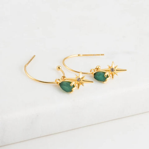 Olivia Earrings - Emerald