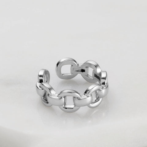 Peyton Adjustable Ring - Silver